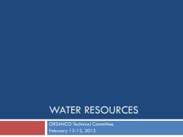 Building ORSANCO`s Capacity to Engage in Water Resources