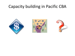 Capacity building in Pacific CBA - UNDP-ALM