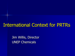 PRTRs and the Multilateral Environmental Agreements