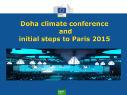 Doha climate conference and initial steps to Paris 2015