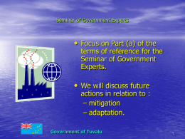 Seminar of Government Experts