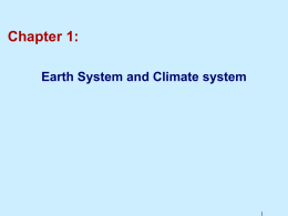 Earth system and climate change