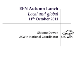EFN Autumn Lunch Local and global 11th October 2011