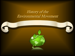 History of the Environmental Movement