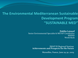 The Mediterranean Sustainable Development Program