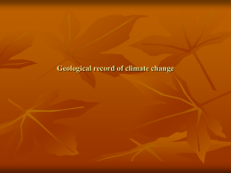 Geological record of climate change
