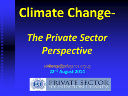 Kibenge_IPCC_AR5_Private Sector Perspective