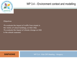 Environment context and modelling (WP3.4)