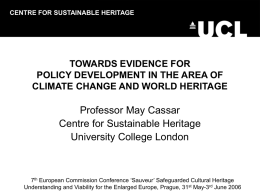 Towards evidence for policy development in the area of