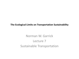 Lecture 7 Elements of Sustainability