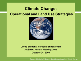 Burbank - Climate Change: Operational and Land Use Strategies