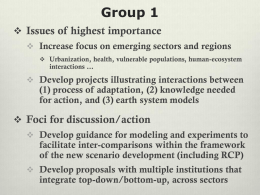 Five Breakout Group Reports - Analysis, Integration and Modeling of