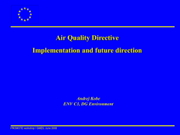 AQ Directive Promote June 08 - Eionet Forum