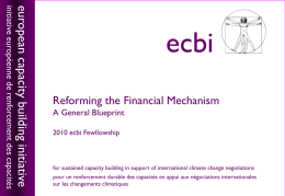 Reforming the Financial Mechanism