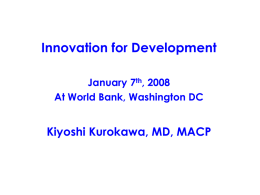 Innovation for Development