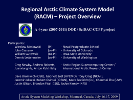 RACM (part 1) - International Arctic Research Center