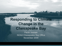 Responding to Climate Change in the Chesapeake Bay