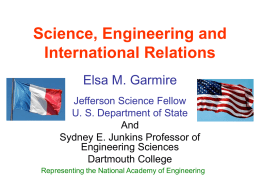 Science, Engineering and International Relations