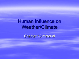 Human Influence on Weather