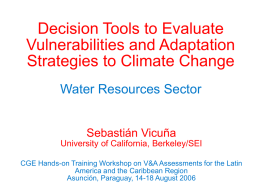 Decision Tools to Evaluate Strategies for Adaptation to