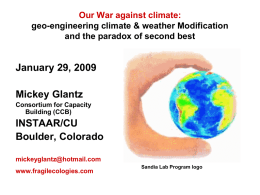 Our War Against Climate - University of Colorado Boulder
