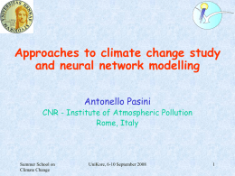 Approaches to climate change study and neural
