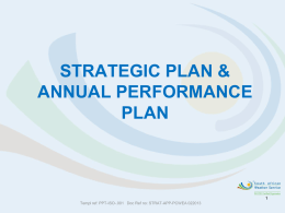 strategic plan & annual performance plan