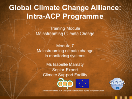 Module 7 - Monitoring - Global Climate Change Alliance+