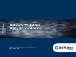 Supply and demand balance Slides - Water Industry Commission for
