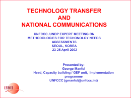 Technology transfer and national communications