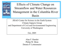 Effects of Climate Change on Streamflow and Water Resources