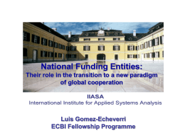 National Funding Entities - European Capacity Building Initiative