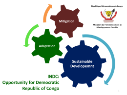 IDEA Presentation – INDC Opportunity for the DRC