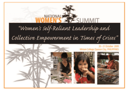Women`s Self Reliant Leadership and Collective Empowerment in