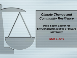 Environmental Justice and the Precautionary Principle