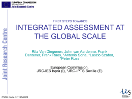 Presentation by Rita van Dingenen, joint IES/JRC-IPTS/JRC