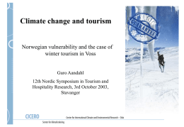 Climate change and tourism