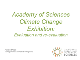 Presentation by Aaron Pope, California Academy of Science