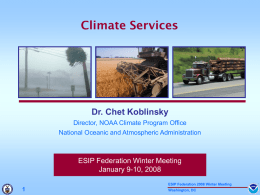 Climate Services - Federation of Earth Science Information Partners