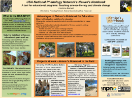 Generic NPNEd poster - USA National Phenology Network