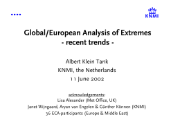 Geen diatitel - European Climate Assessment & Dataset