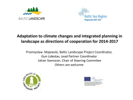 Adaptation to climate changes and integrated planning in landscape