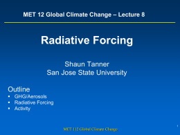Radiative Forcing: negative