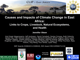 Causes and Impacts of Climate Change in East Africa: Links to