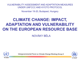 impact, adaptation and vulnerability on the european resource base