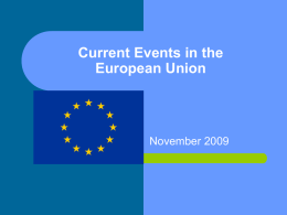 Current Events in the European Union