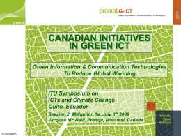 Why a Green ICT?