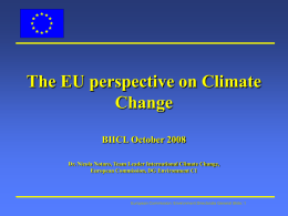 The EU perspective on Climate Change
