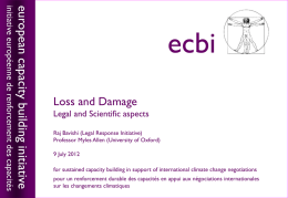 Loss and Damage - European Capacity Building Initiative