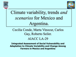 Climate variability and trends in Mexico and Argentina